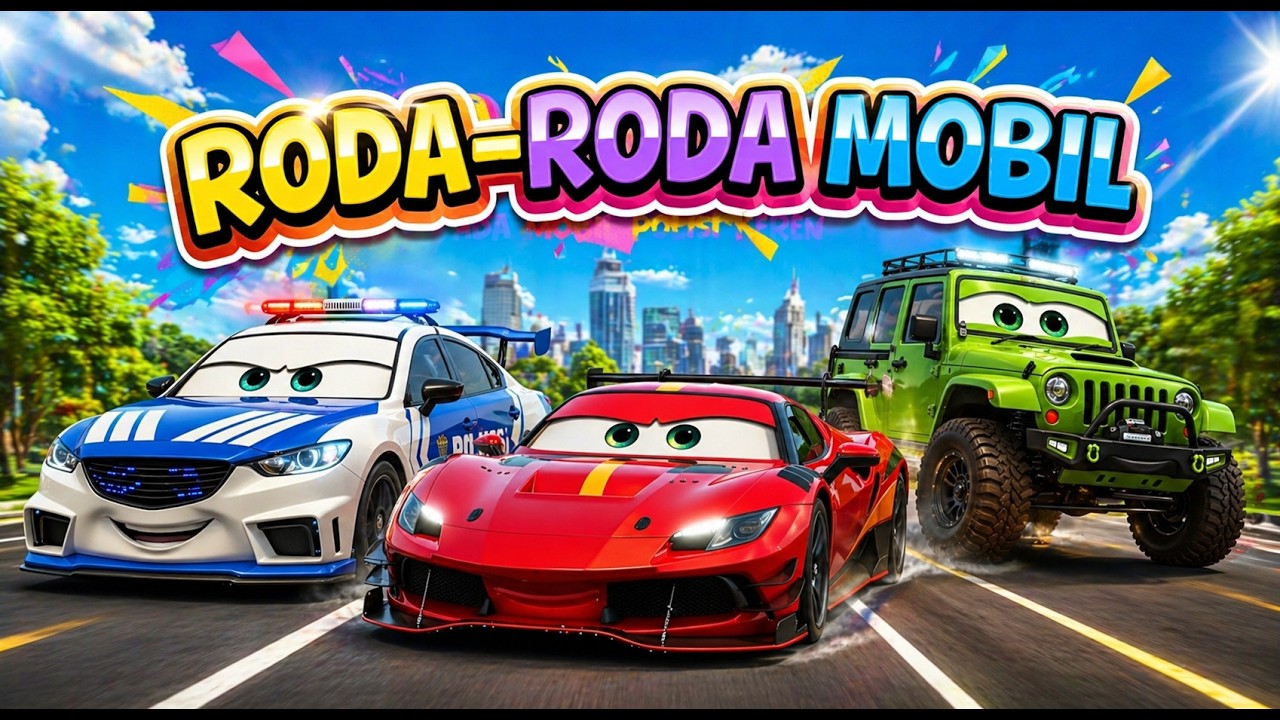 Roda Roda Mobil 🚗 | Lagu Ceria Tentang Jenis-Jenis Mobil