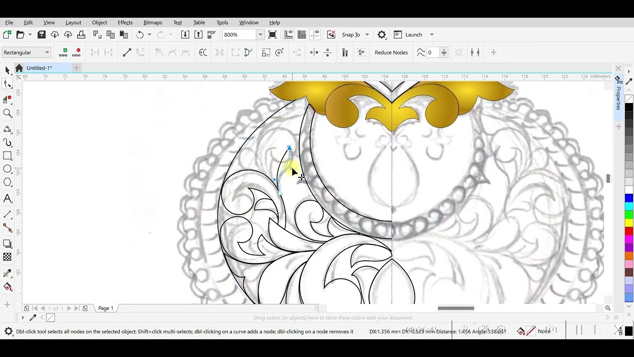 How To Trace Jewellery Design In CorelDraw | Designing | Antique Jewellery | Traditional | Trendy
