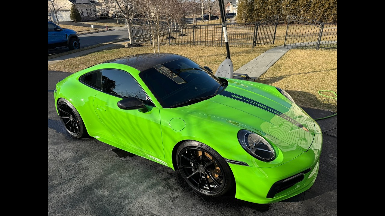 Short drive around the neighborhood in my Lizard Green 911 Carrera S!