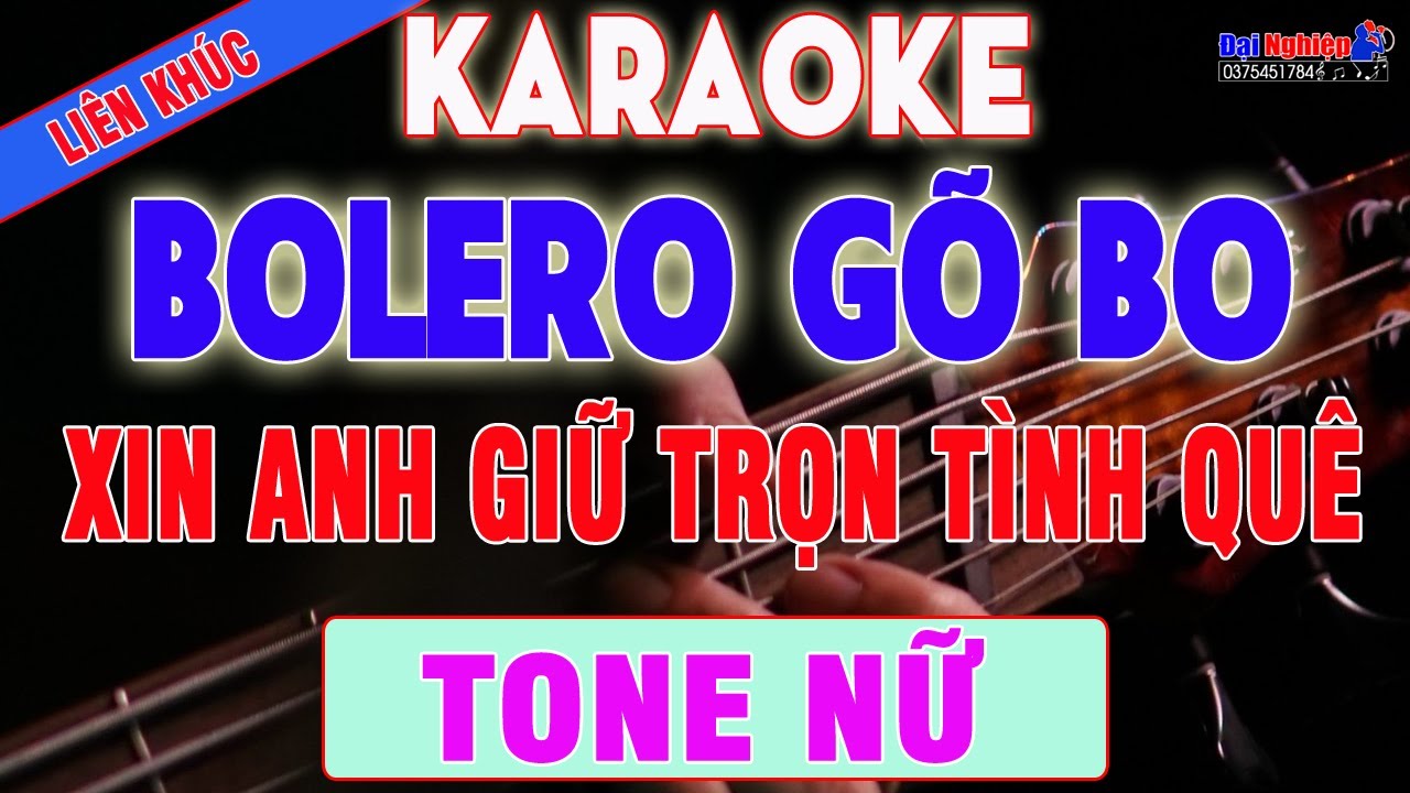Liên Khúc Karaoke Bolero Gõ Bo Guitar Tone Nữ Hát Cực Hay, Đẳng Cấp Nhạc Sống || Karaoke Đại Nghiệp