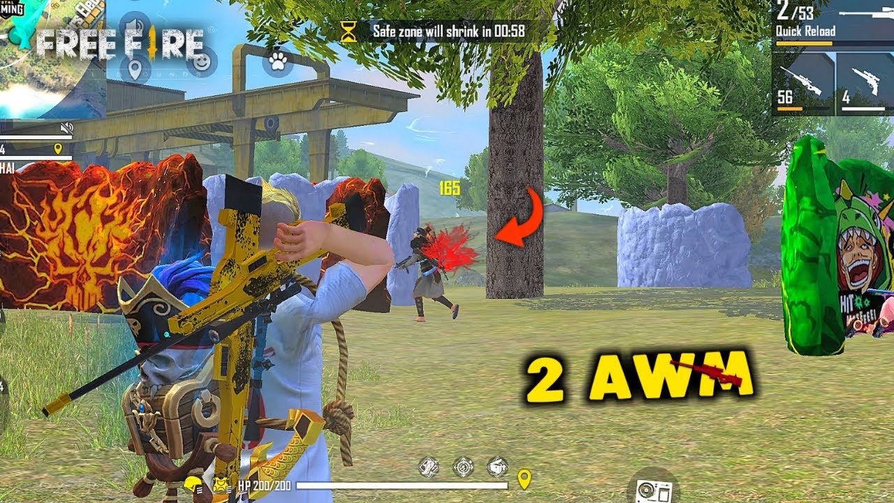 OverPower 2 AWM Gameplay with Amitbhai - Garena Free Fire