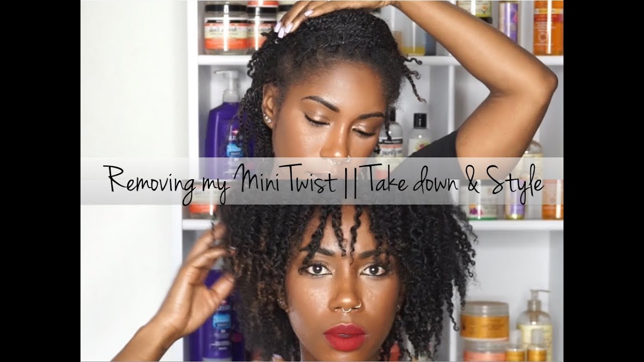 Removing my Mini Twist || Take down & Styling || Naturally Candace
