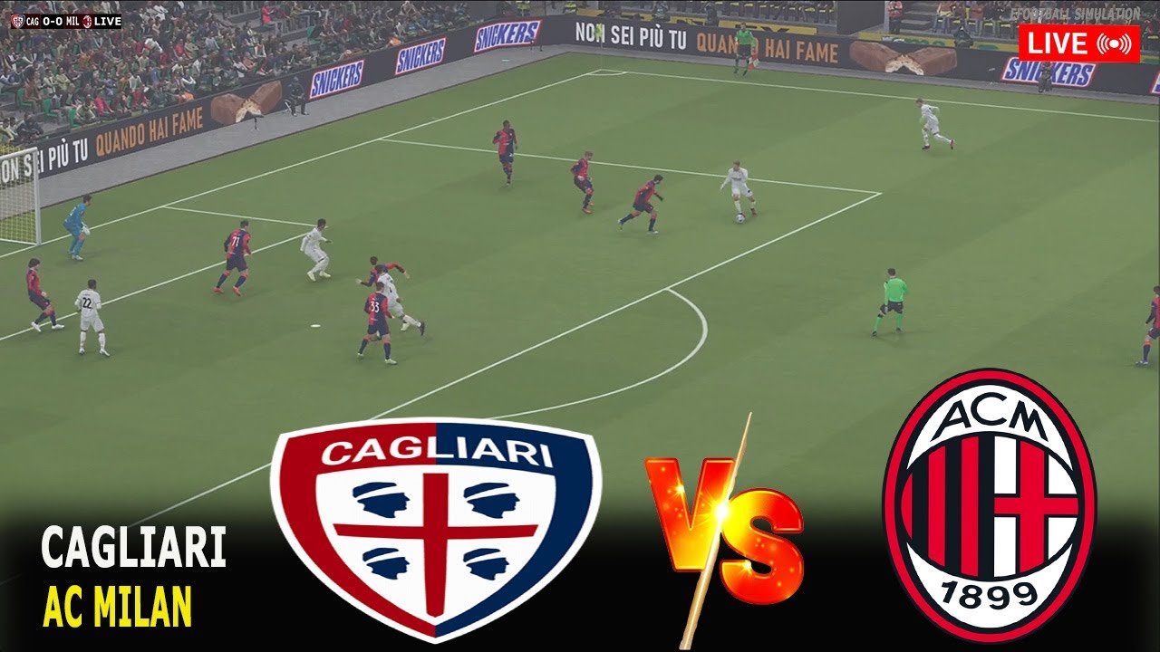 🔴Cagliari vs AC Milan | Italian Serie A 2025/26 | eFootball PES 21 Full Match Simulation