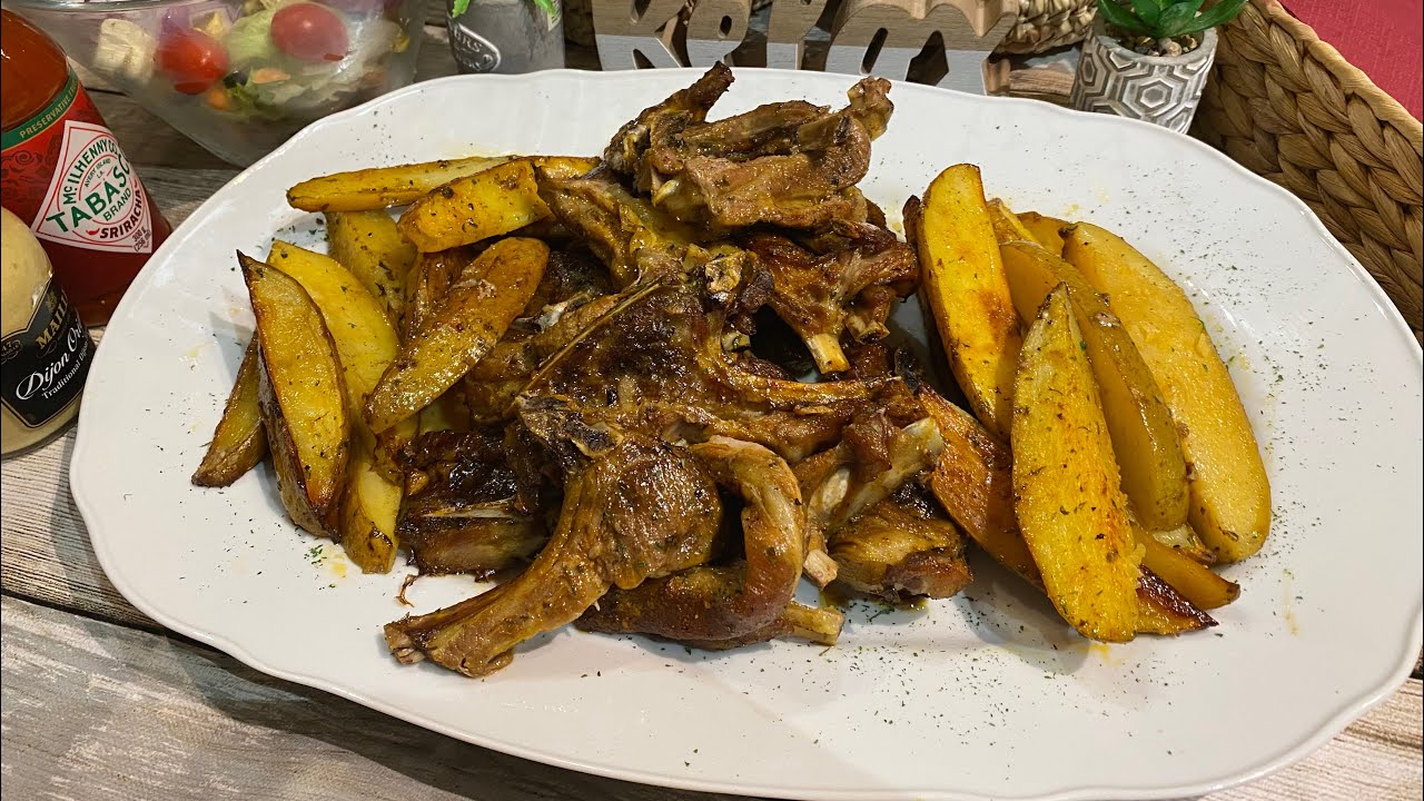 بطاطا،كوتلات ماريني في الفرن وجدو روحكم لعيد الاضحى بنة خيالياpotatoes côtelettes au four
