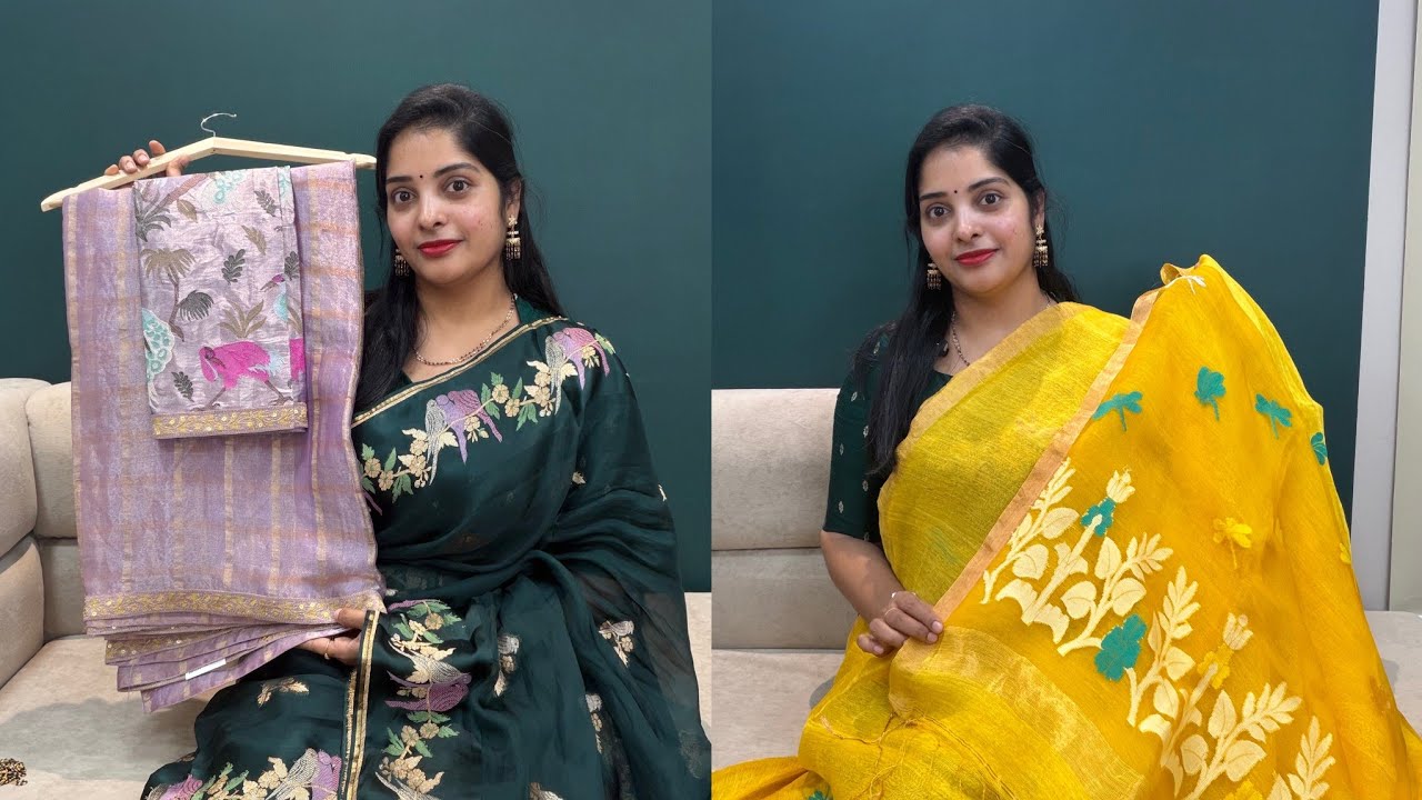 Lenin jamdhani with paithani blouse, Latest all trendy and beautiful saree collection #9391527236