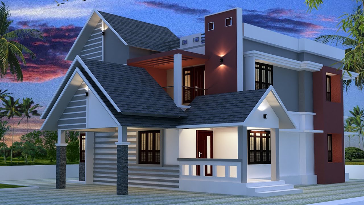 Modern house design with free floor plan