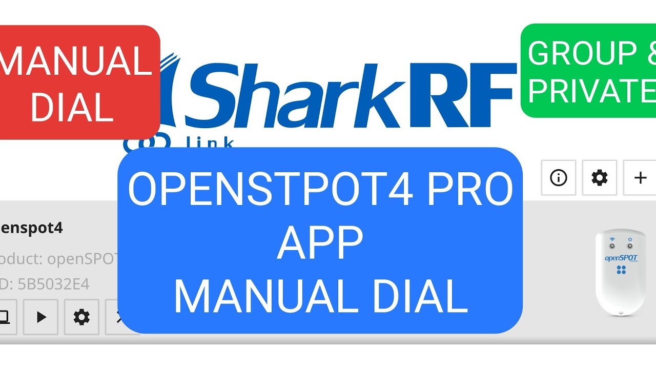 OPENSPOT4 PRP APP only MANUAL DIAL - ANDROID/iOs Mobile PHONE
