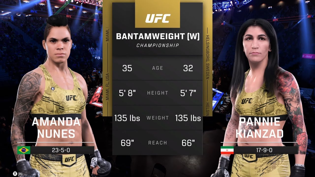 EA Sports UFC 5 Gameplay Amanda Nunes vs Pannie Kianzad