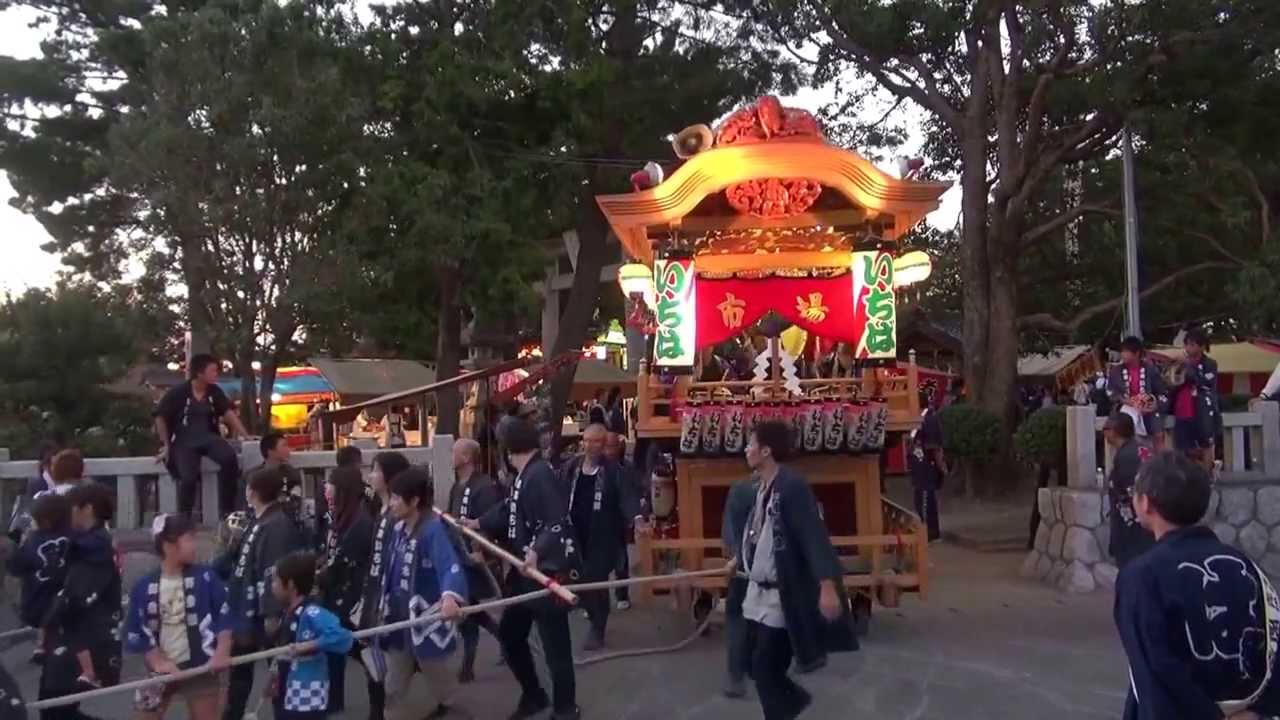 有玉神社祭典2013　屋台曳き出し 其の２