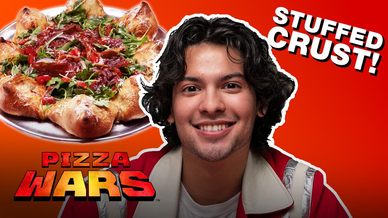 Xolo Maridueña Taste Tests the Ultimate Stuffed Crust Pizza | Pizza Wars