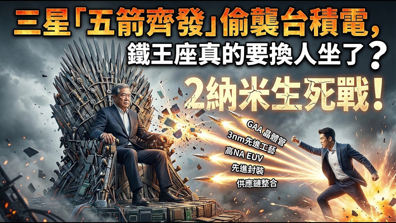2納米生死戰！三星「五箭齊發」偷襲台積電，鐵王座真的要換人坐了？😱