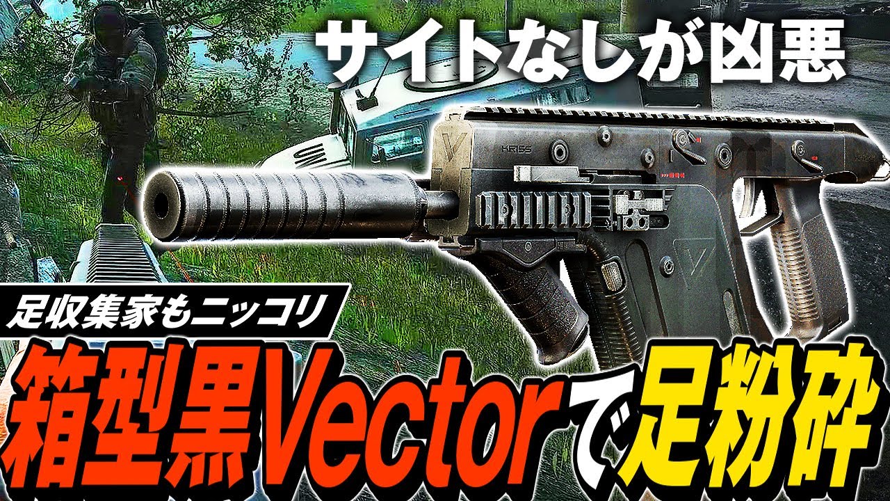 【タルコフ】BOX型黒VectorとRIP弾で足粉砕！サイトとストックを外した黒Vectorで肉ダメ弾を使ったら足が一瞬で吹き飛んでもた😭🦵【ゆっくり実況】