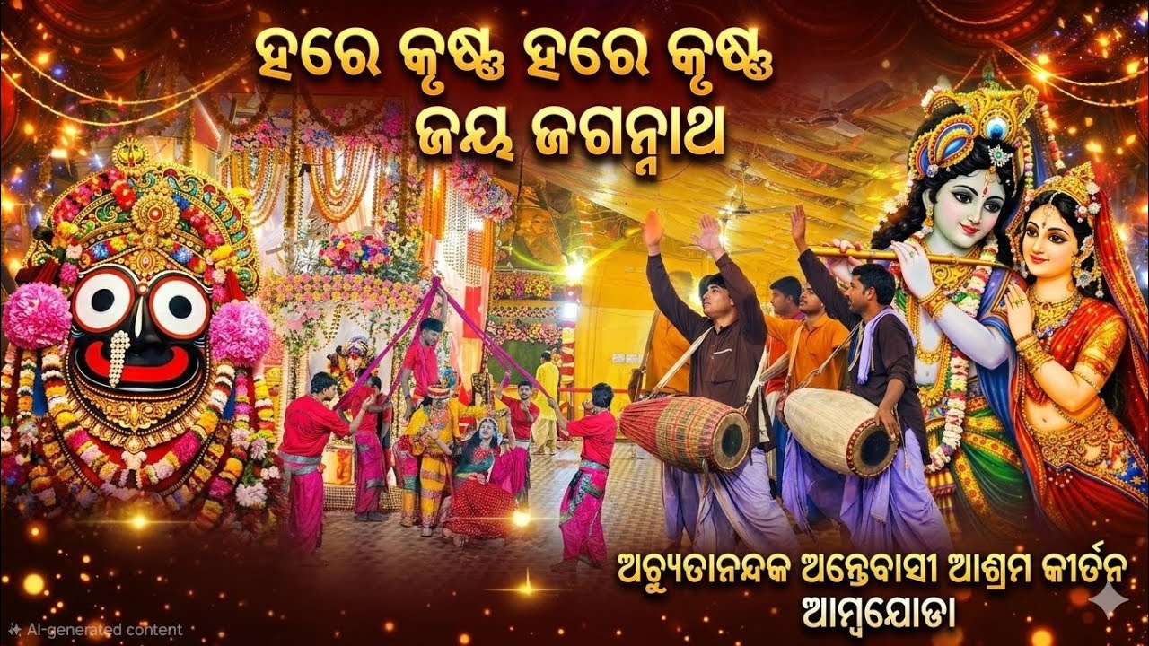 ହରେ କୃଷ୍ଣ ହରେ କୃଷ୍ଣ | ଜୟ ଜଗନ୍ନାଥ | ଅଚ୍ୟୁତାନନ୍ଦକ ଅନ୍ତେବାସୀ ଆଶ୍ରମ କୀର୍ତନ ଆମ୍ବଯୋଡା 2026