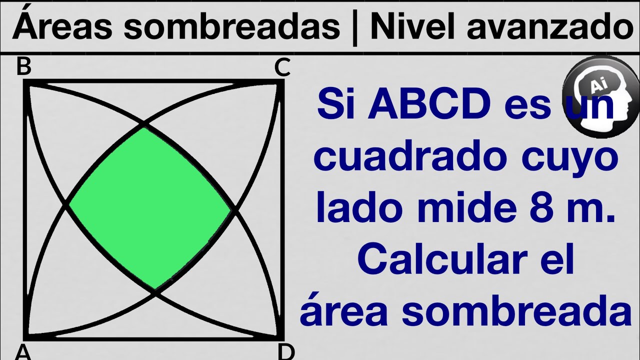 ¿Puedes calcular el areas sombreada? | SOLUCION GEOMETRICA