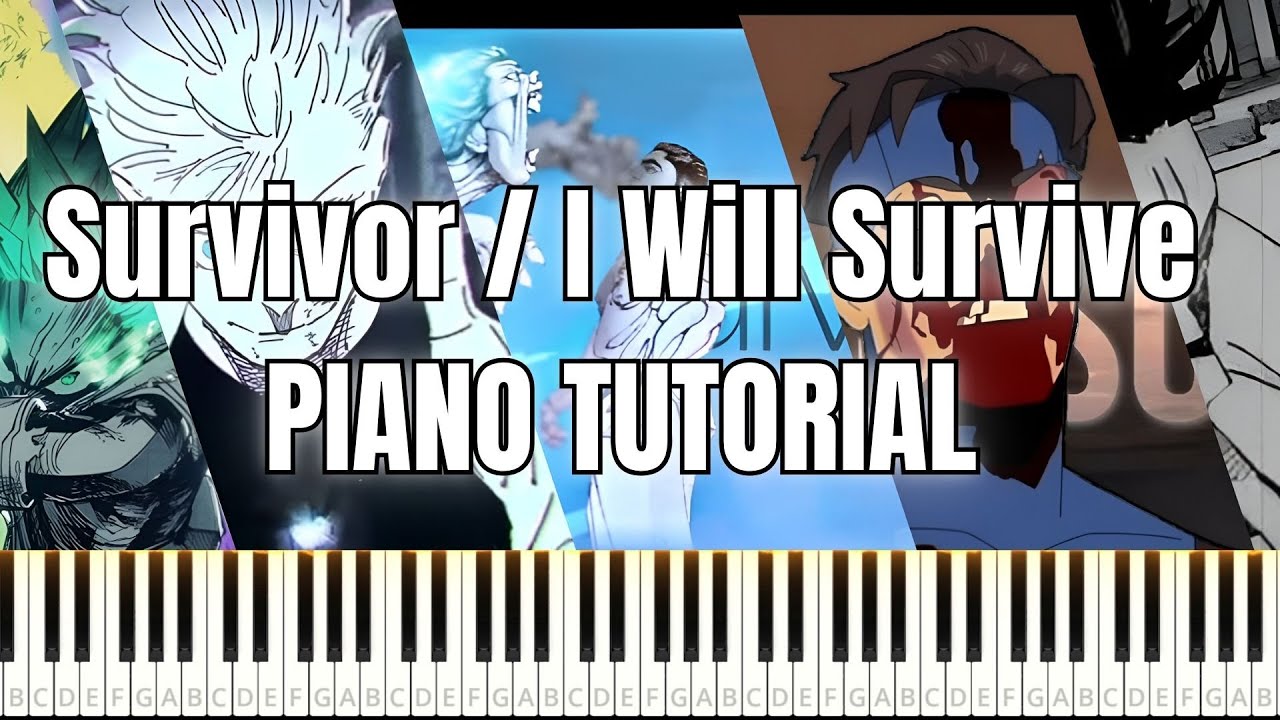 Survivor / I Will Survive Glee Cast PIANO TUTORIAL SHEET + MIDI #piano