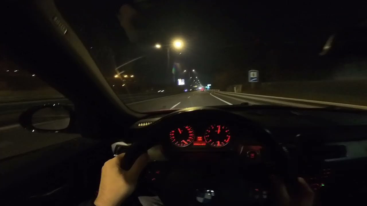 BMW 320si - Night drive [Pure engine sound]