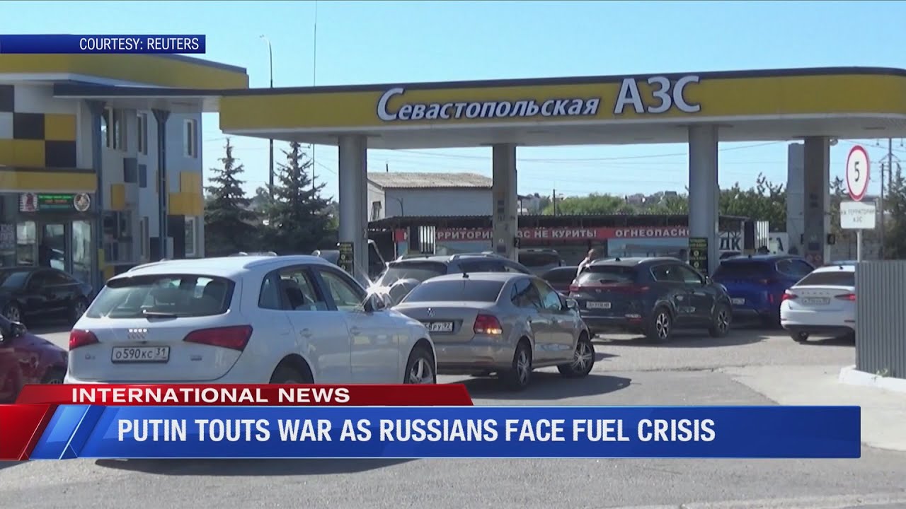 Putin touts war as Russians face fuel crisis