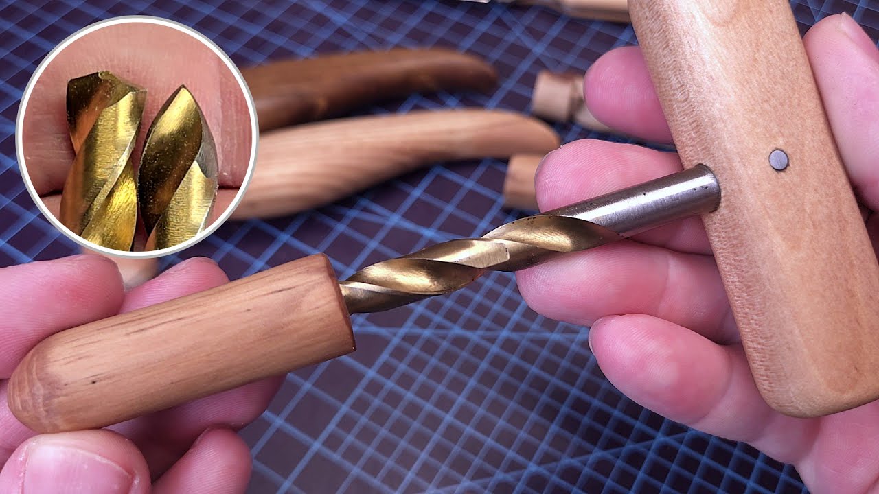 Make a Hand Drill with Regular Drill Bit - "Gimlet Tool"