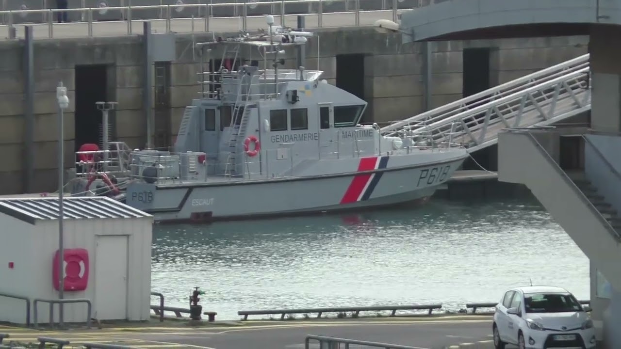 Coastal Maritime Surveillance Boat VCSM FS Escaut P618 29680 Roscoff Brittany France 27th July 2025