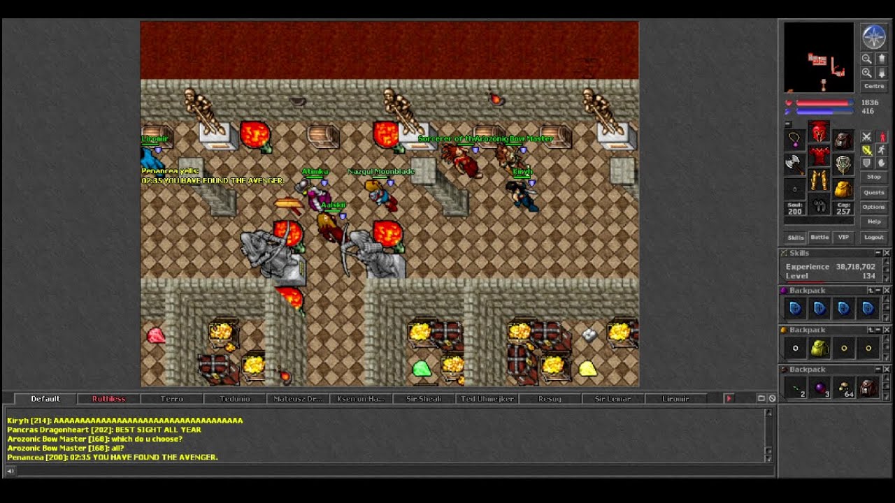 First POI in Tibia: Final Hour - Nazgul Moonblade (Harmonia 2006 7.9)