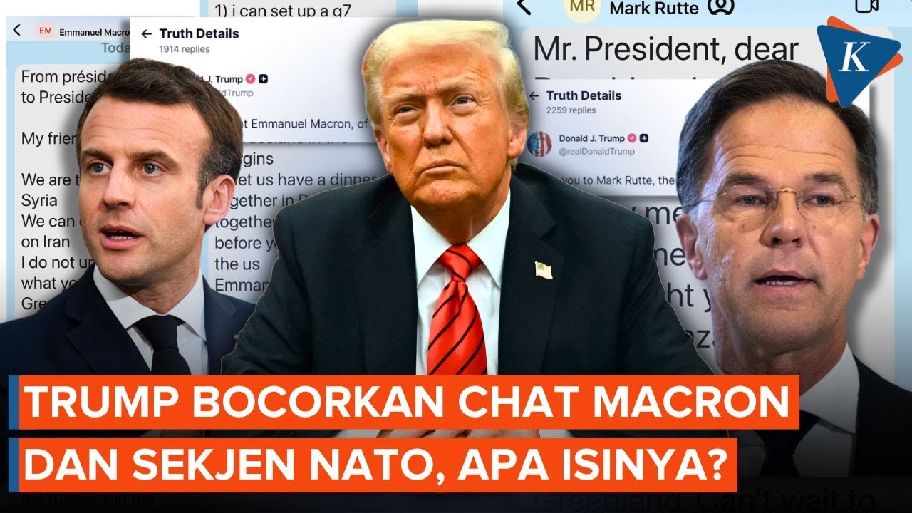 Apa Isi Pesan Macron dan Sekjen NATO yang Dibocorkan Trump?
