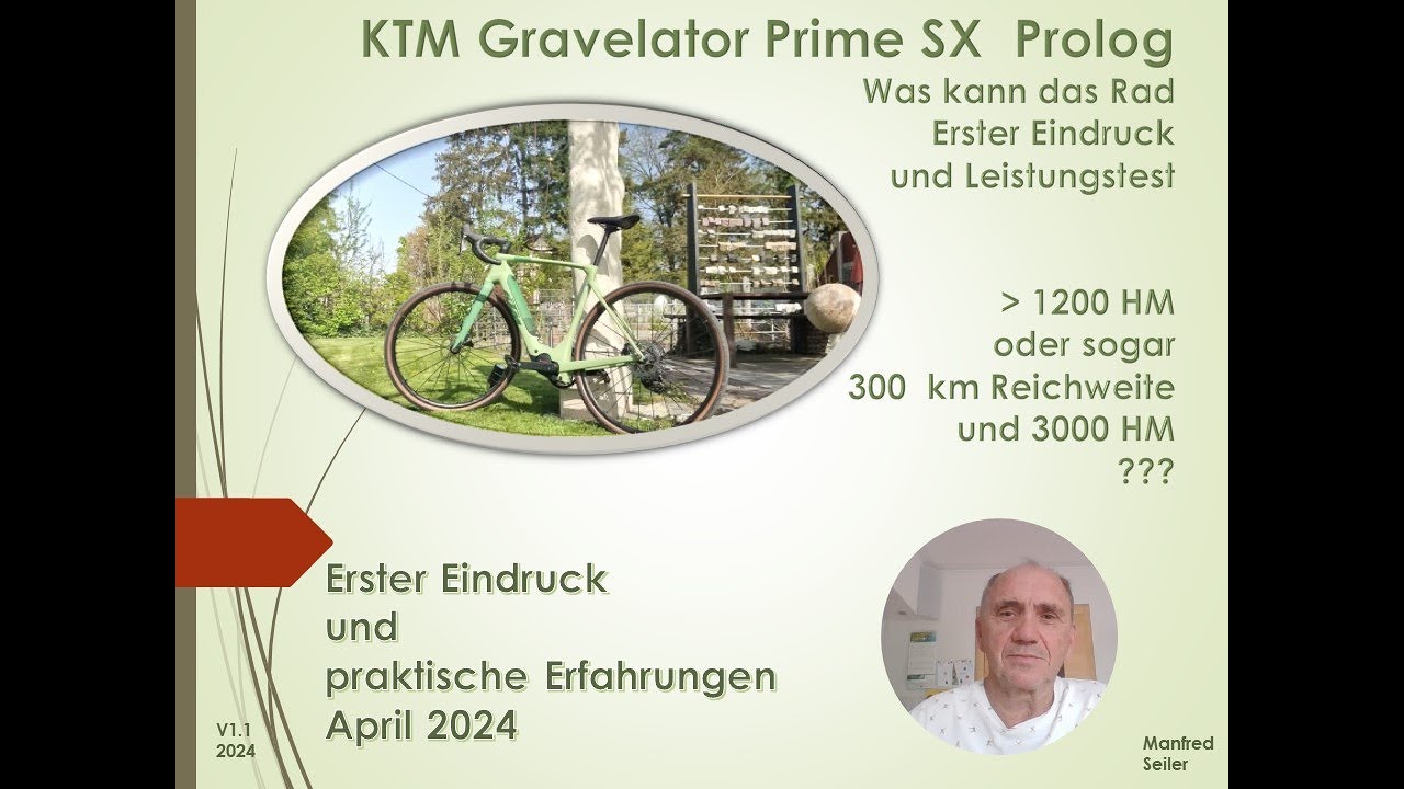 KTM MACINA GRAVELATOR SX PRIME 2024 und BOSCH SX  Erster Eindruck und Test Teil 1 (reloaded)