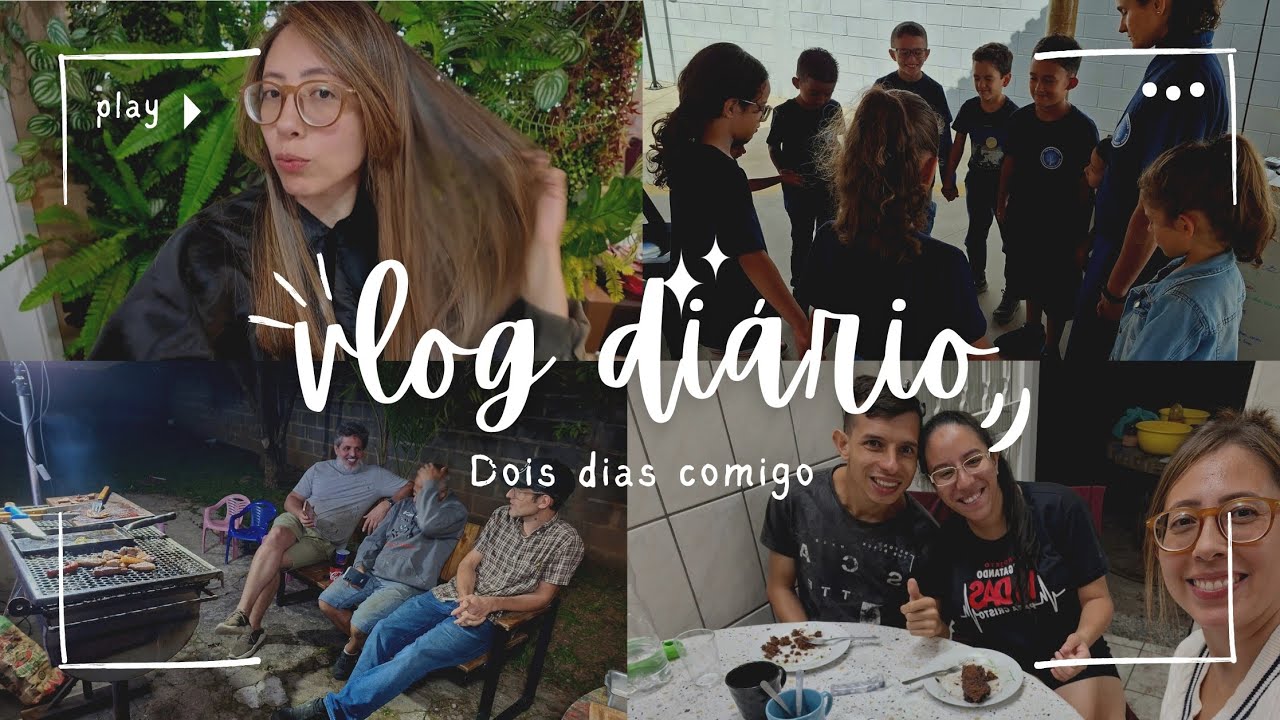 Dois dias comigo: estudo, louça, visitas, churrasco, salão (alisando o cabelo) e bate papo