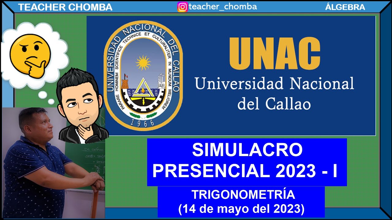 SIMULACRO 1 - UNAC 2023 -I ✅ TRIGONOMETR&Iacute;A