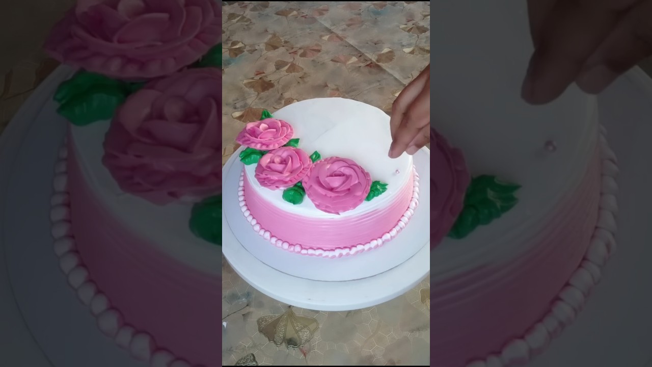 Beautiful Cake decorating at home।।