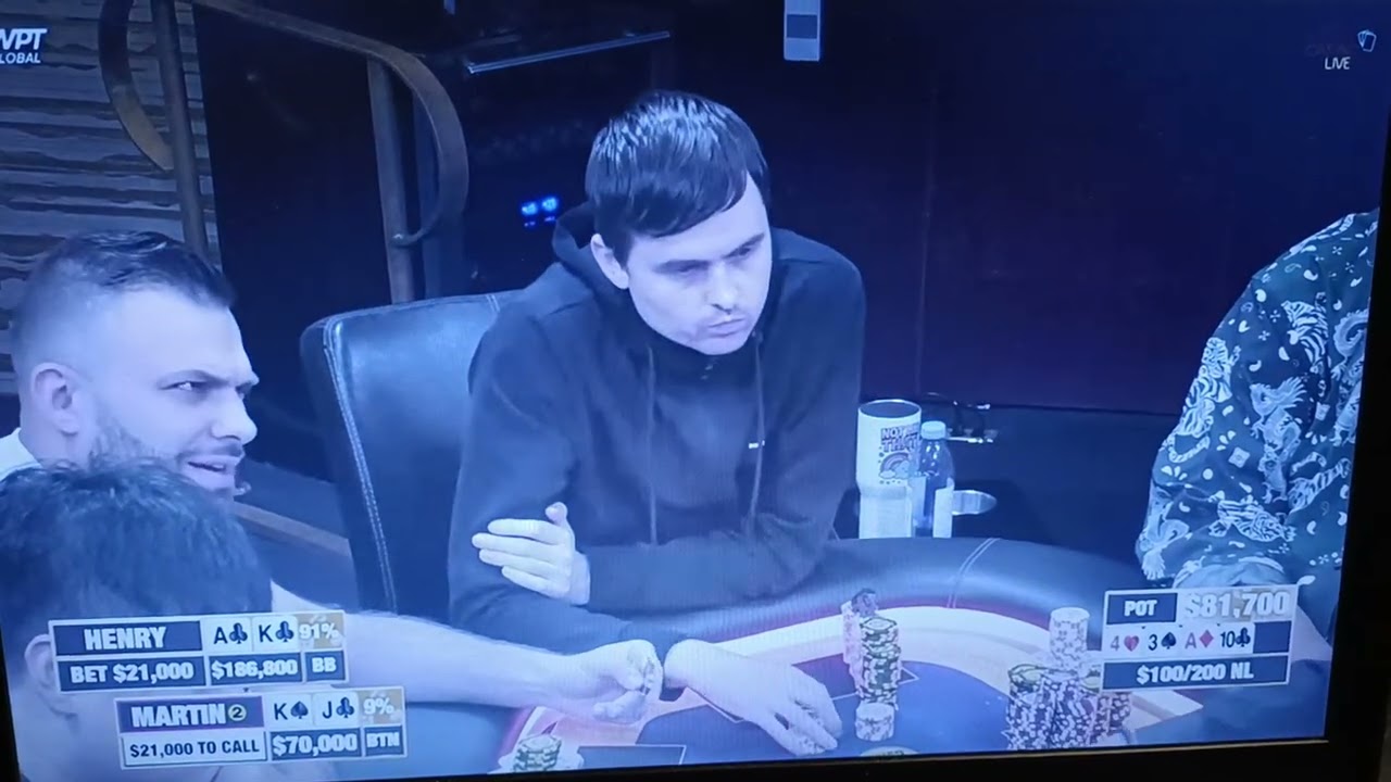 Hustler casino live Nick Airball laughing at Henry Martin Kabrhel catches a 3 out BOOM 