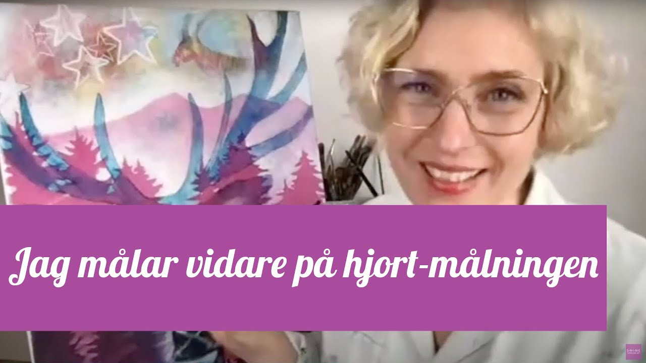 Nr 67 - Jag målar vidare på hjort-målningen