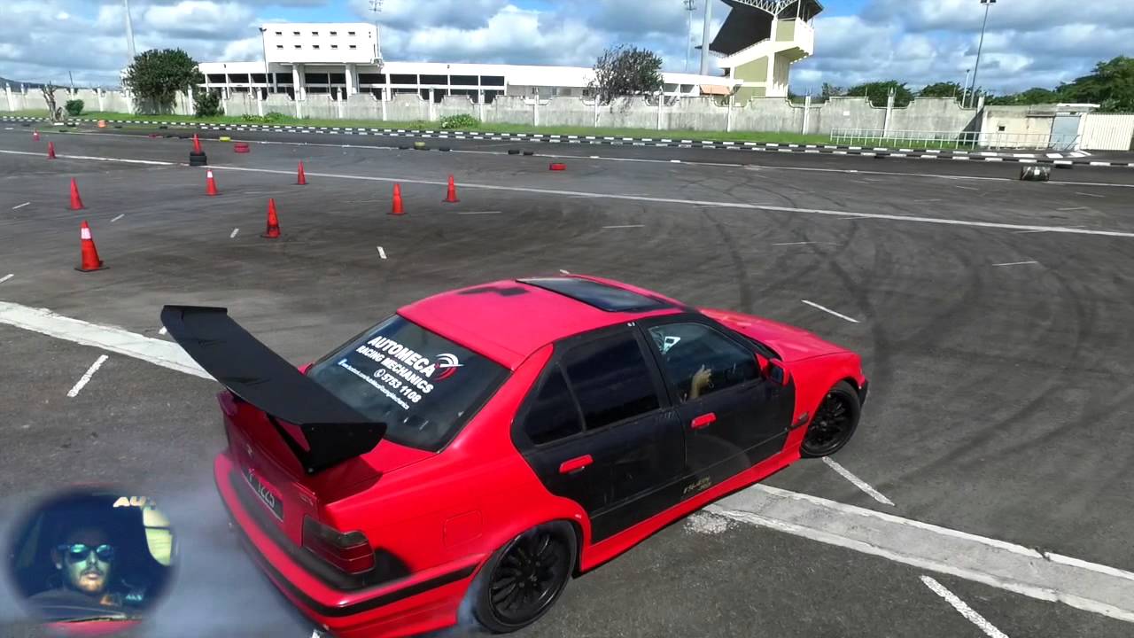 Red Bull Car Park Drift Mauritius bmw 325i supercharger 2nd training