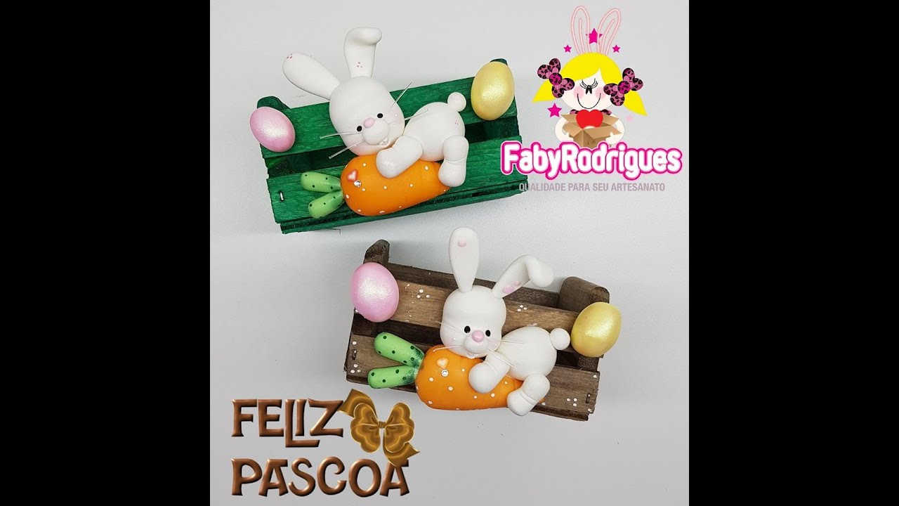 Coelhinho em biscuit manual