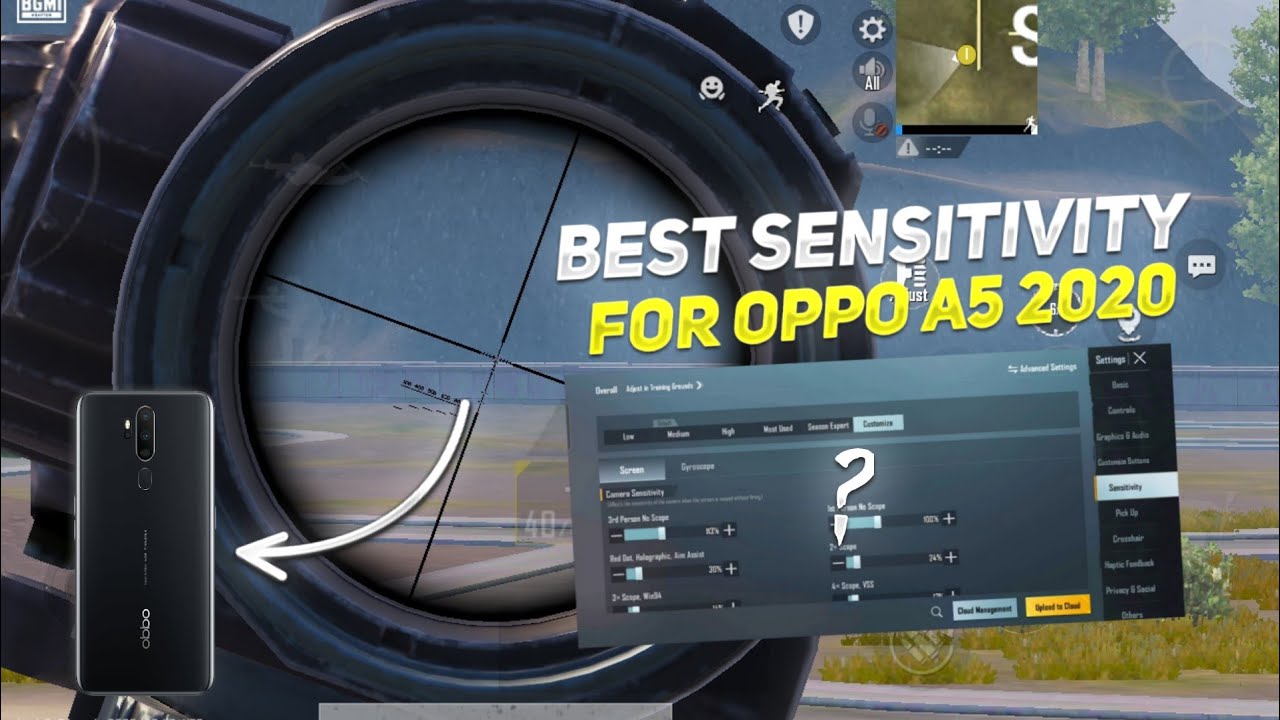 BEST SENSITIVITY ZERO RECOIL | OPPO A5 2020 🔥 | BGMI...