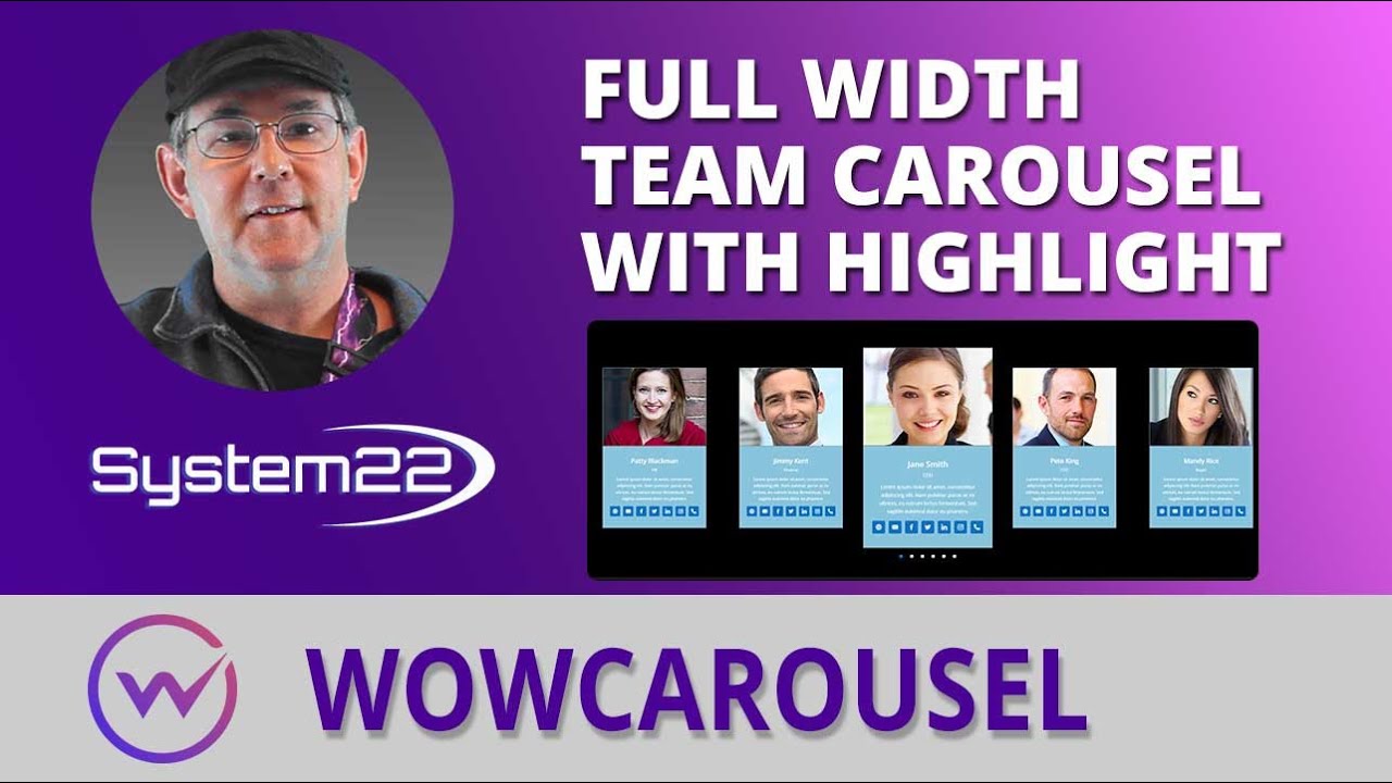 Divi Theme Full Width Team Carousel With Highlight 👈👍