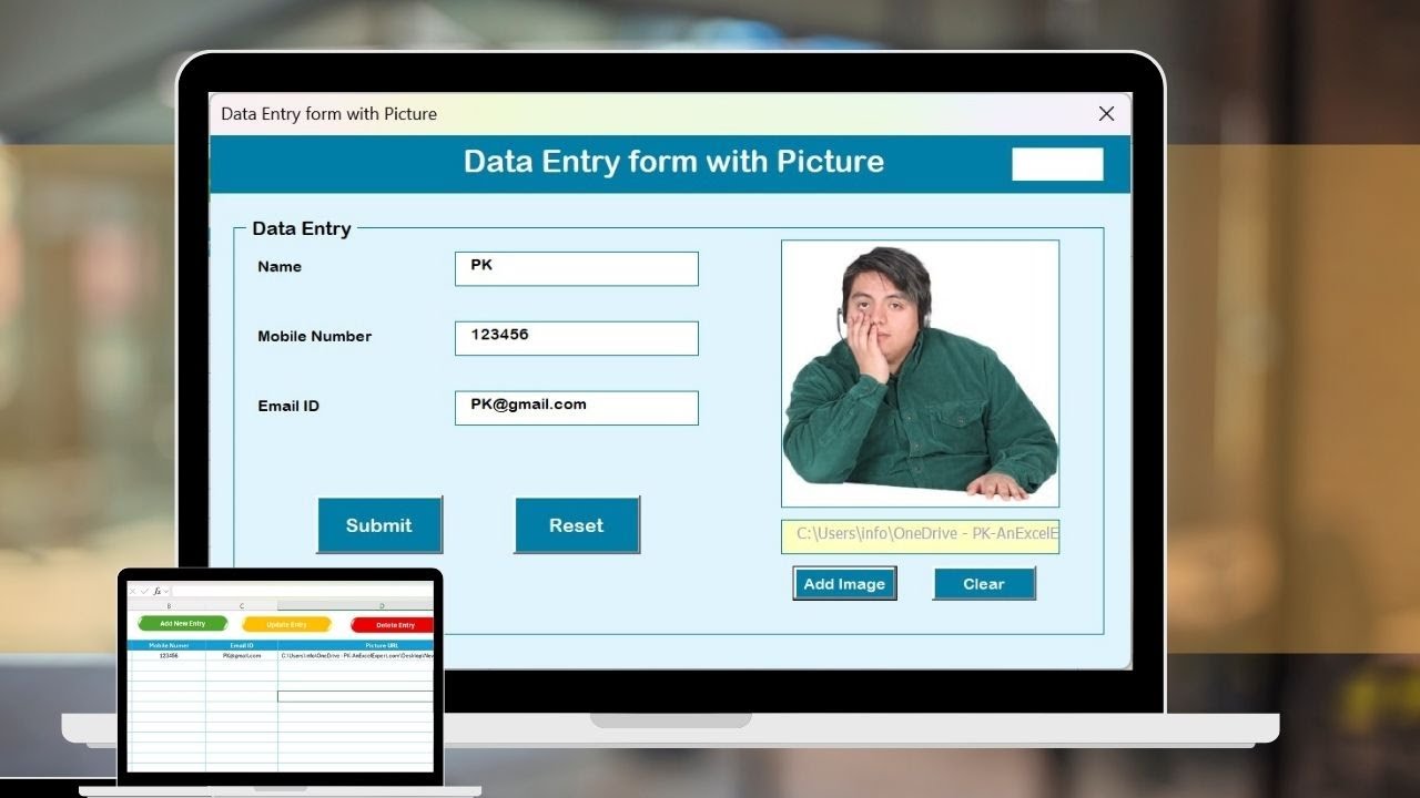 Data Entry form with Picture Box in Excel VBA || Complete Tutorial and Free Download