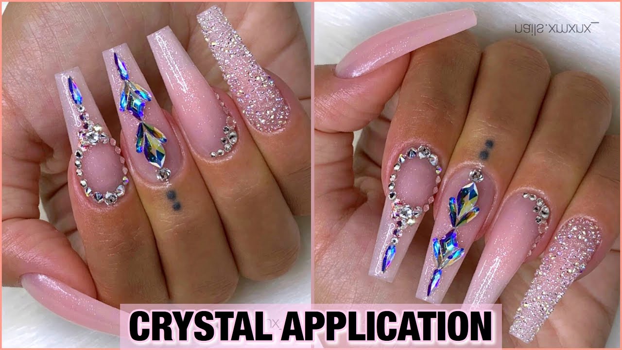 HOW TO APPLY SWAROVSKI RHINESTONES + PIXIE CRYSTALS TO NAILS 2020 | BLING TUTORIAL |NAILSFASCINATION