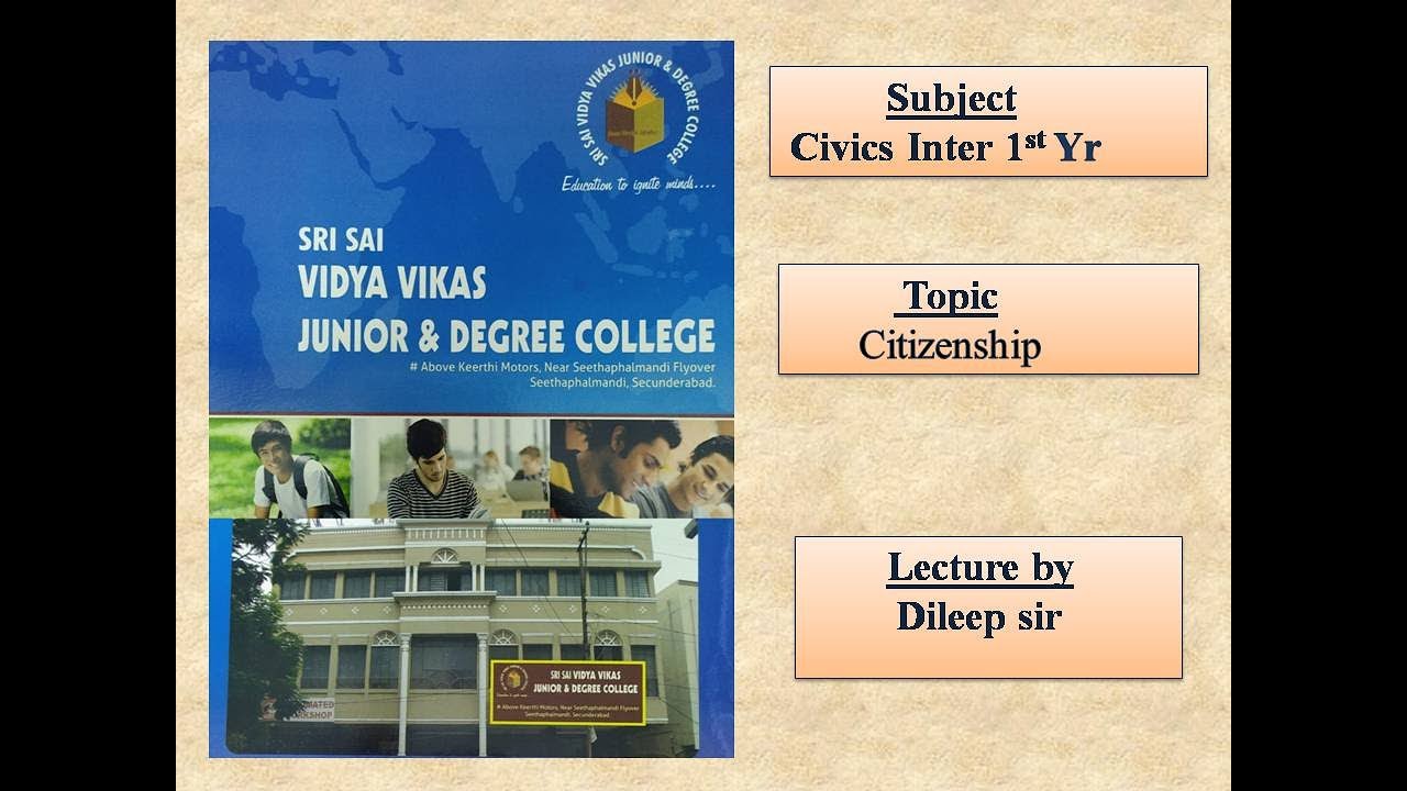 Inter 1st Yr Civics( CEC ) Citizenship -1