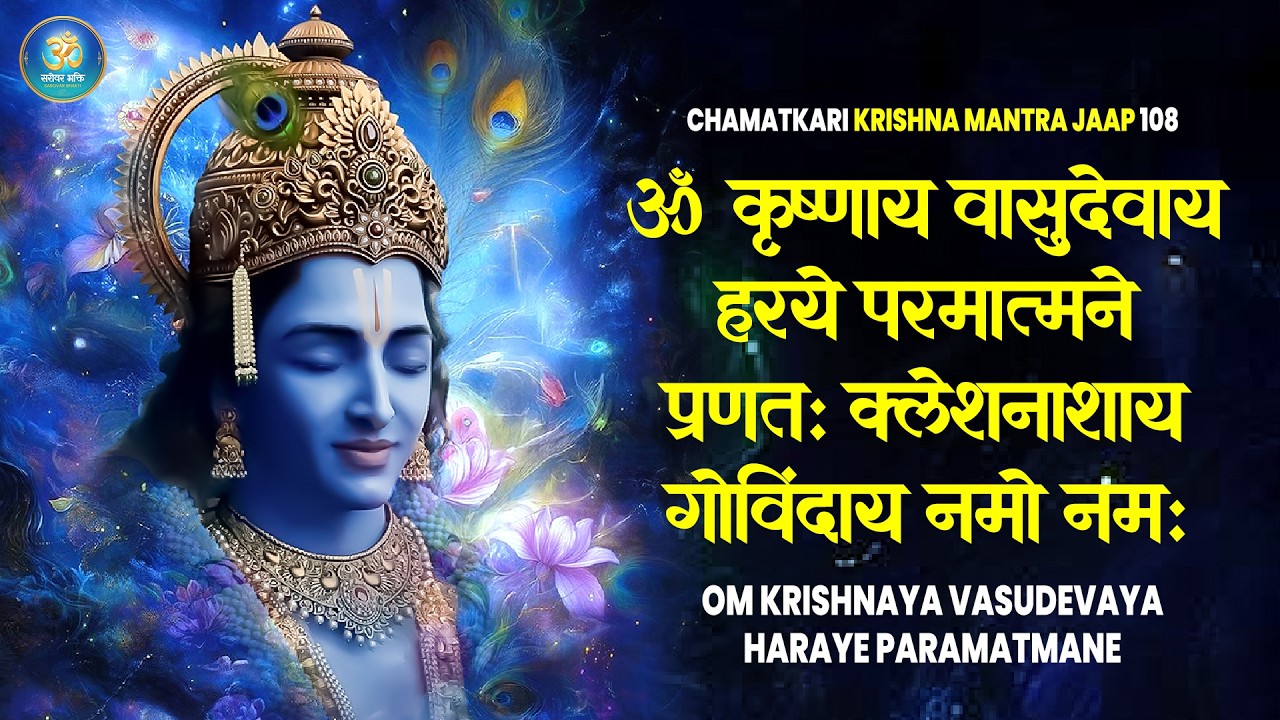 Chamatkari Krishna Mantra Jaap 108 | Krishnaya Vasudevaya Haraye Paramatmane