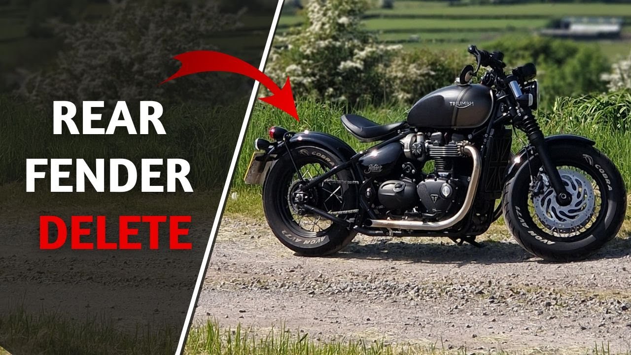 Как снять заднее крыло на Triumph Bobber и установить кастомный укороченный задний обтекатель.
