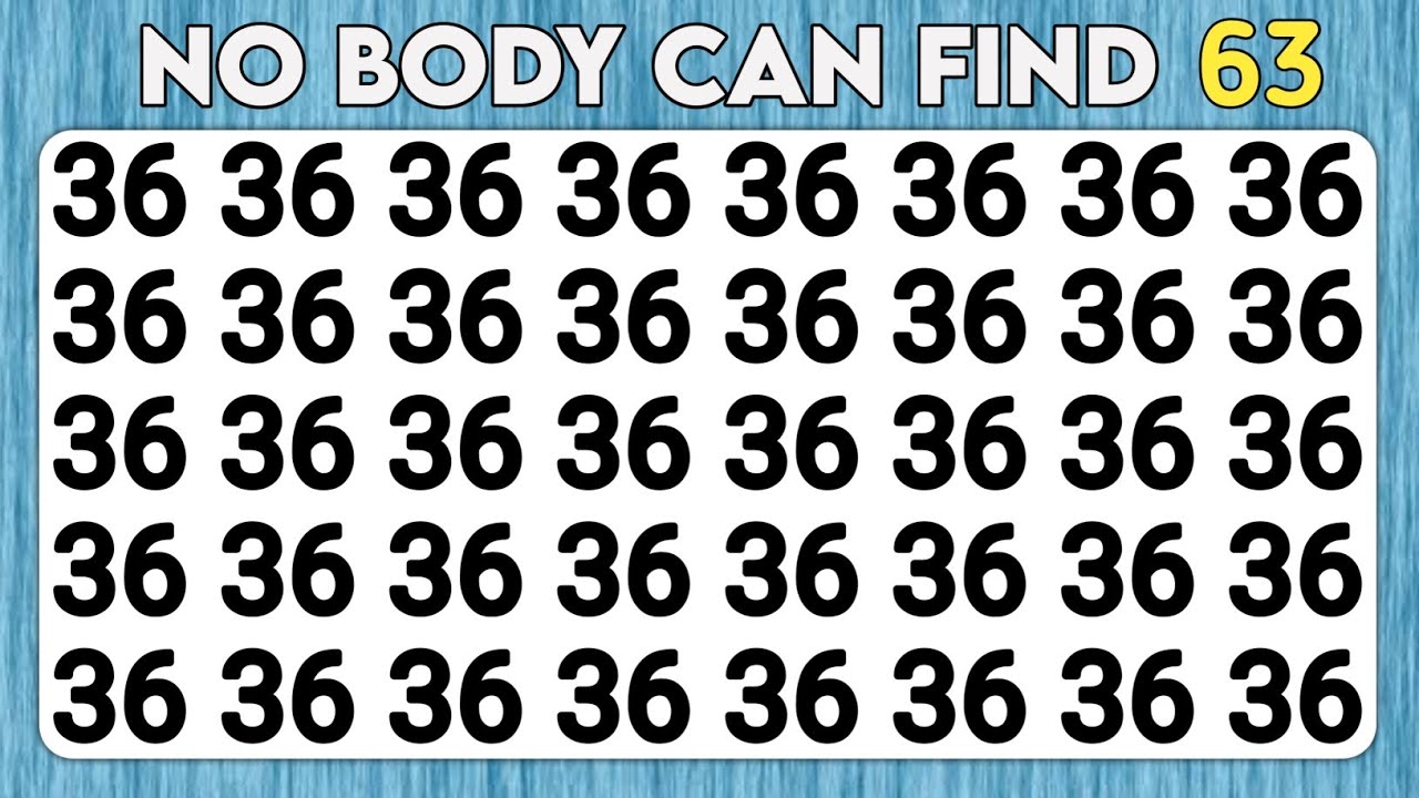 Test your eyes - Number and Letter Vision Edition | Observation Skills Level 