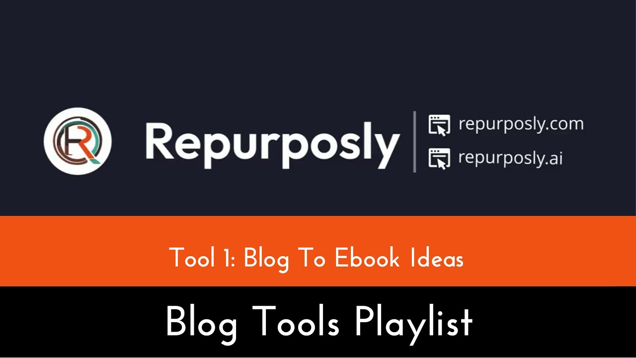 Tool #1: Blog to Ebook Ideas