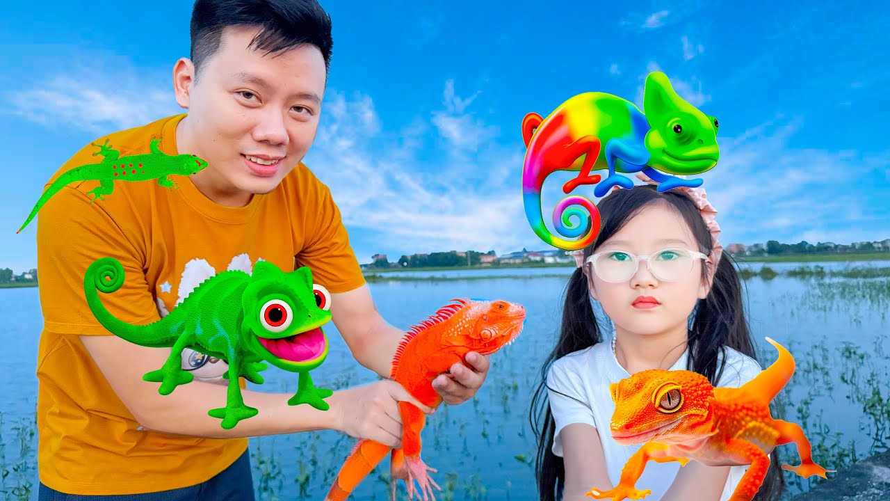 Changcady đi tìm bé rồng bị lạc, tìm được rất nhiều thằn lằn nhỏ dễ thương