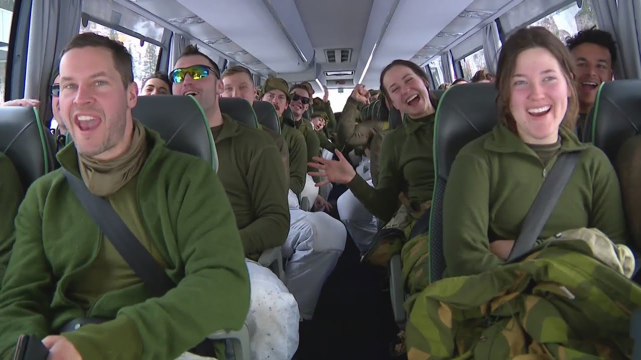 Troops celebrate after week of grueling training in Norway