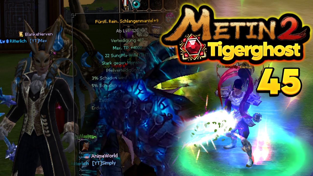 Metin2 Tigerghost [45] - 35er Aura P & 6/7 Segnen & Hydra-Test mit Simply!
