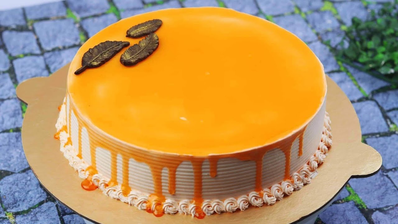 অরেন্জ স্পন্জ কেক ডেকোরেশন, Orange Sponge cake,Amazing cake Decoration