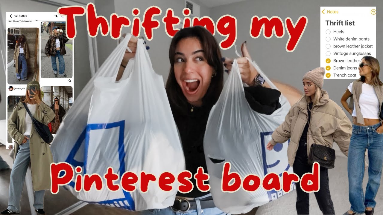 THRIFTING MY PINTEREST BOARD! | Thrift Haul Try On | Thrift With Me