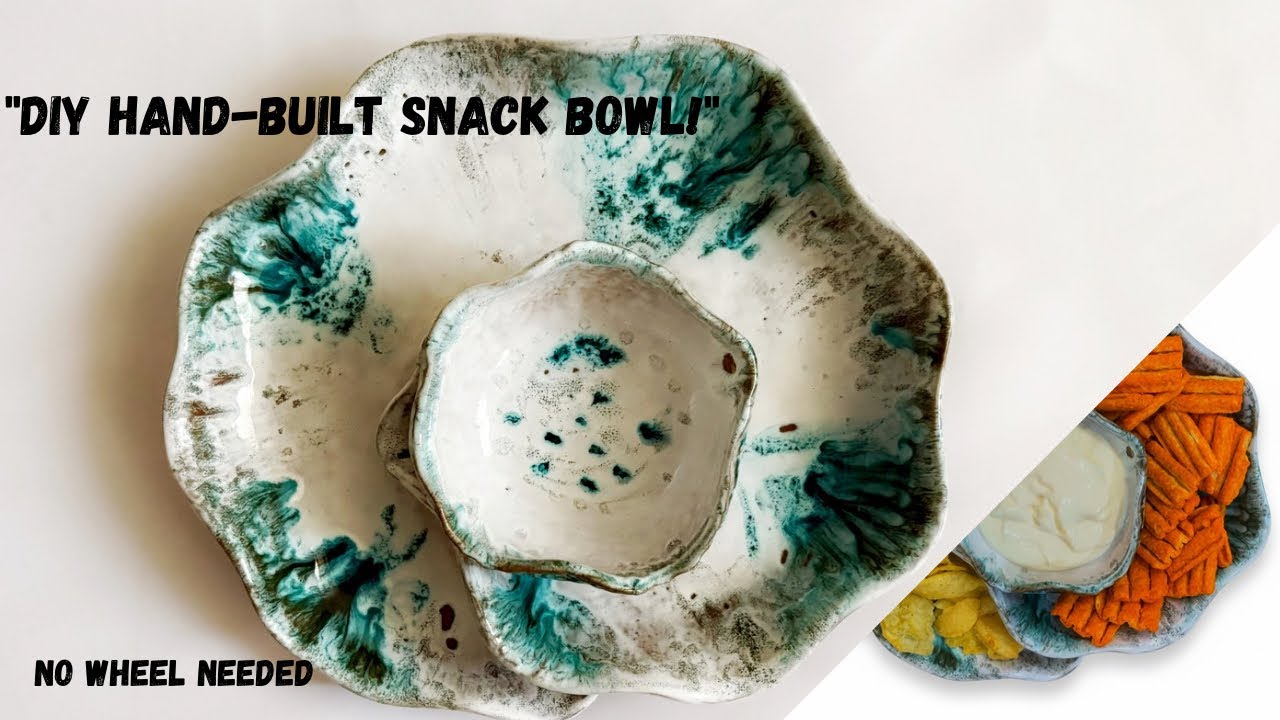 Hand-Built Ceramic Snack Bowl: No Pottery Wheel or Molds Needed! DIY Tutorial