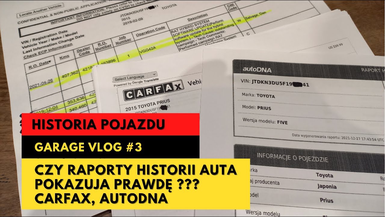 Garage Vlog #3 Historia Samochodu, Czy carfax, autoDNA prawdę ci powie ?!!!