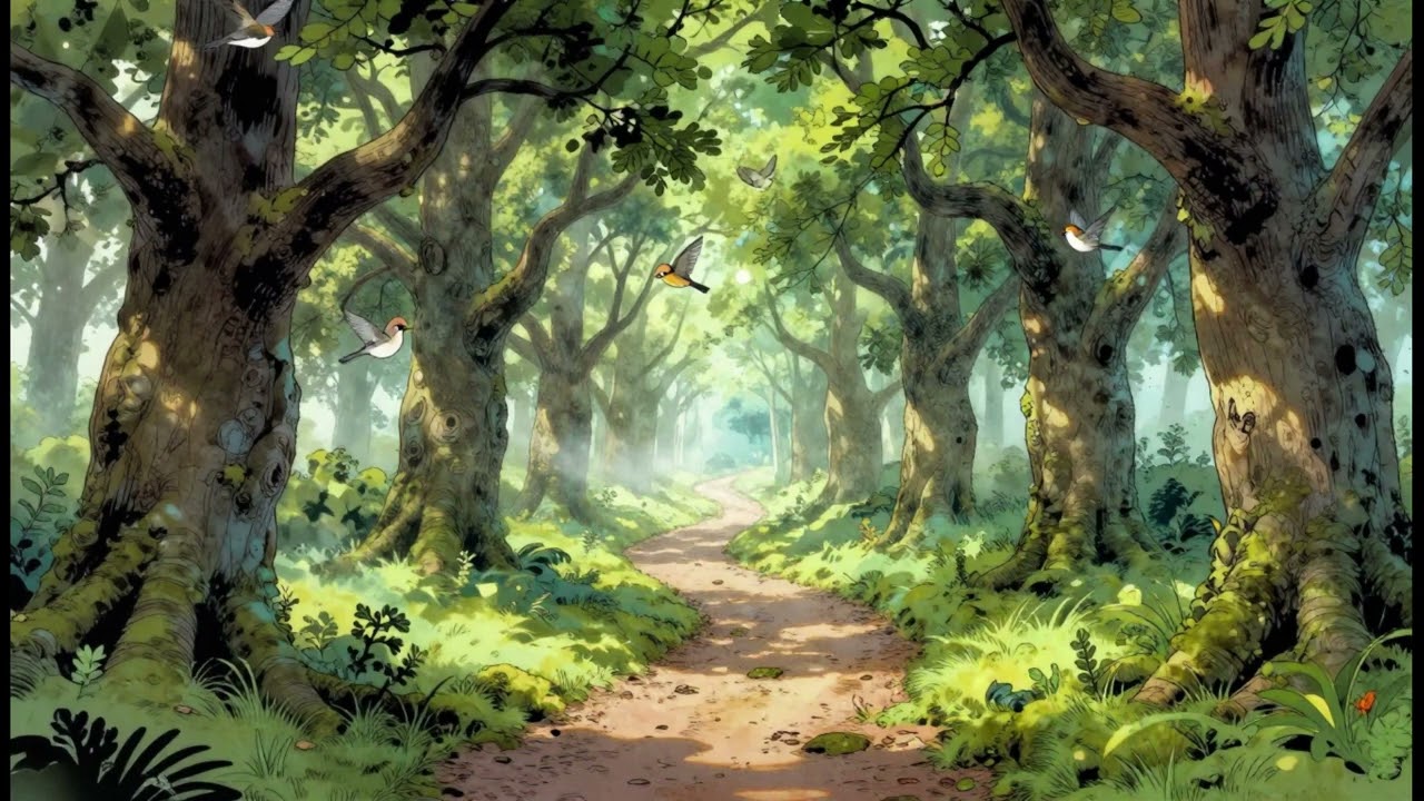 Balade détente en forêt avec le chants des oiseaux